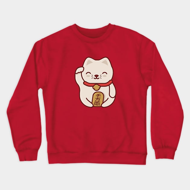 Lucky Neko Crewneck Sweatshirt by zacrizy